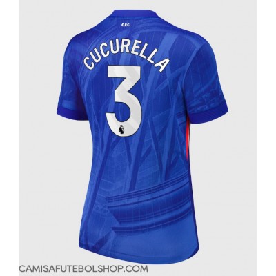 Camisa de time de futebol Chelsea Marc Cucurella #3 Replicas 1º Equipamento Feminina 2025-26 Manga Curta Camisa de time de futebol Chelsea Marc Cucurella #3 Replicas 1º Equipamento Feminina 2025-26 Manga Curta